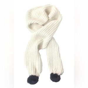 Kate Spade 'Luxe Fur' Shimmer Pom Pom Scarf